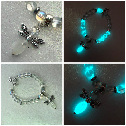 Crystal Fireflies Glow in the Dark Beaded Bracelet