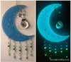 Glowie Beaded Decor Moon Blue Silver w Seashell