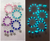 Frosted Glass Star Bracelet and Earrings Set