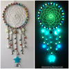 Rainbow Tie Dye Moon and Stars Glowie Dreamcatcher Decor