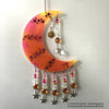 Glowie Beaded Decor Moon #11 Orange Pink Stars