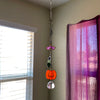 Halloween Jackolantern Bat and Skull Suncatcher Glow in the Dark