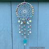 Rainbow Tie Dye Moon and Stars Glowie Dreamcatcher Decor