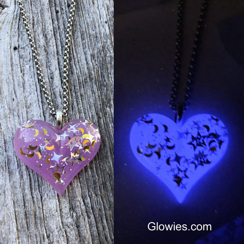 Starry Moons Lula Glow Heart Necklace