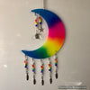 Glowie Beaded Decor Moon Rainbow Crescent Suncatcher