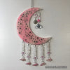 Glowie Beaded Decor Moon Pink Silver Stars Quartz