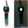 Flourite Crystal Point Glowie Stone Pendants