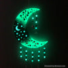 Glowie Beaded Decor Moon Green Black Galaxy Quartz