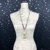 Triple Moon Goddess and Stars Long Necklace