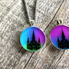 New Orleans Cathedral Glow in the Dark Art Necklace