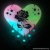 Glowie Decor Heart Beaded Starry Rose Suncatcher