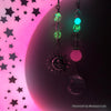 Glowie Beaded Decor Moon Pink Silver Stars Quartz