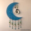 Glowie Beaded Decor Moon Blue Silver w Seashell