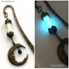 Crescent Moon Glow Lantern Victorian Bookmark