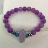 Purple Jade Hematite and Quartz Crystal Beaded Bracelet