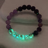 Purple Jade and Frosted Agate Lava Beaded Aromatheraphy Bracelet