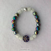 Rainbow Hematite Aurora Borealis Moon and Star Glow in the Dark Beaded Bracelet