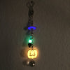Halloween Jackolantern Bat and Skull Suncatcher Glow in the Dark