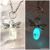 Glowing Beaded Glass Crystal Firefly Necklace