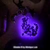 Glitter Kitty Glow in the dark Cat Purse Charm Key Chain