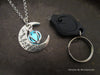 Love You to the Moon and Back Crescent Orb Glowing Necklace
