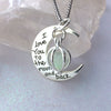 Love You to the Moon and Back Crescent Orb Glowing Necklace