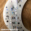 5" Love You To The Moon And Back Glow in the dark Wall Decor