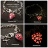 Love Spell Glow Heart with Keys Link Charm Bracelet