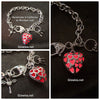 Love Spell Glow Heart with Keys Link Charm Bracelet
