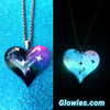 Aurora Borealis Glow Heart Necklace