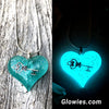 Lula Heart with Key Inside Glow in the dark Necklace