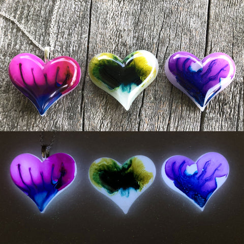 Lula Heart Style Batch #10 Blue Flame Green Yellow Purple  Flame