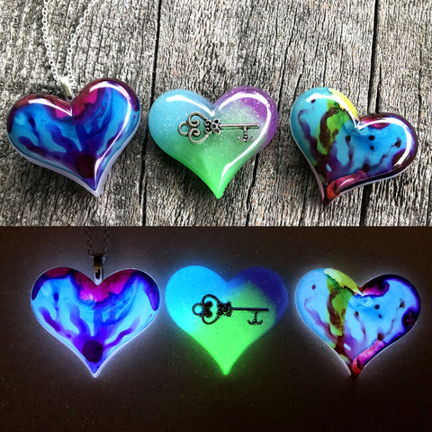 Lula Heart Style Batch #11 Blue Flame Aurora Borealis Aquarium