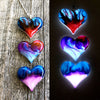 Lula Heart Style Batch #17 - Red Splatter Flame Aurora Borealis Smoke