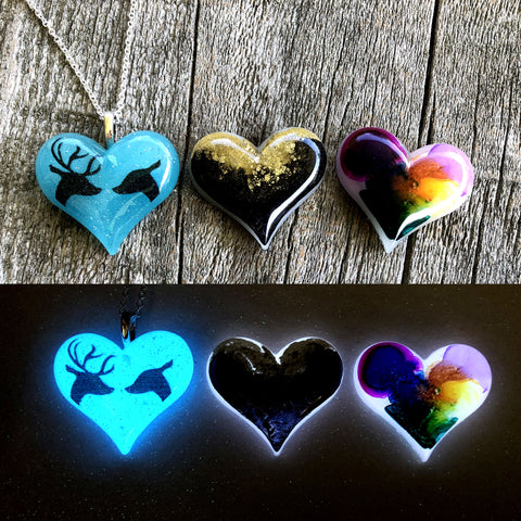 Lula Heart Style Batch #20 - Deer Black & Gold Aurora Borealis