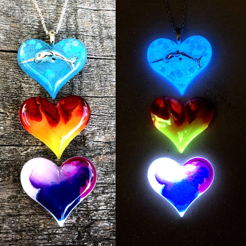 Lula Heart Style Batch #25 - Narwhal Red Yellow Flame Aurora Borealis