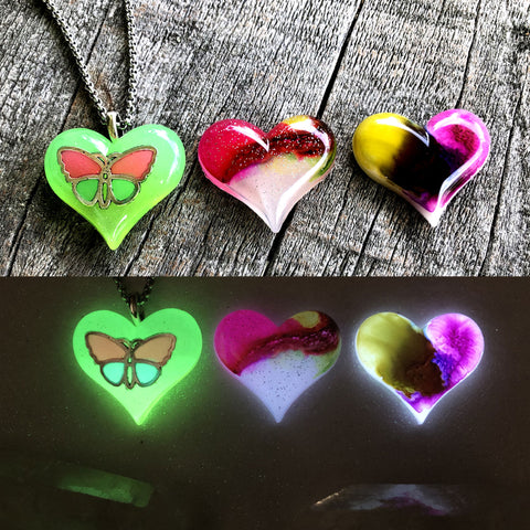 Lula Heart Style Batch #27 - Silver Butterfly Heart Aurora Borealis Flower Garden