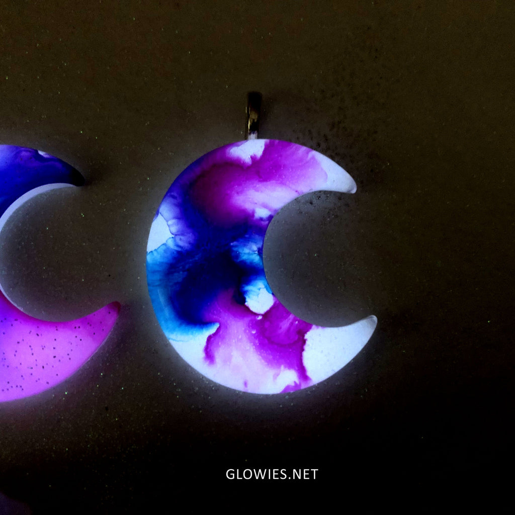 Jewelry - Crescent Moon Glow-in-the-Dark Pendant – White Squirrel Shoppe
