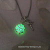 Tinkerbell inspired Fairy Glow Locket ® Necklace Green Magic Circle