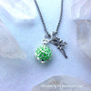 Tinkerbell inspired Fairy Glow Locket ® Necklace Green Magic Circle