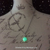 Tinkerbell inspired Fairy Glow Locket ® Necklace Green Magic Circle