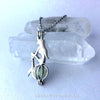 Mermaid Sitting on Glowing Orb Glow Necklace