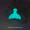Mermaid Tail Fin Galaxy Glow Necklace