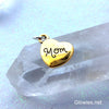 Mom Heart Gold Tone Charm