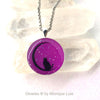 Moon Kitty Cat Glow in the Dark Necklace