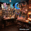 Aqua Purple Glow Moon Sun Catcher Rain Drop Mobile