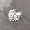 Mother Daughter Heart Charm Set