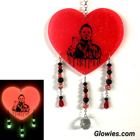 Michael Myers Glow in the dark Decor Heart