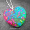 Rainbow Heart Glow Necklace