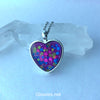 Neon 80s Glass Heart Necklace